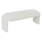 Temple &amp; Webster Leo Boucle Ottoman Bench
