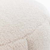 Temple &amp; Webster Ora Teddy Fabric Large Round Ottoman