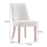 Temple &amp; Webster Dover Boucle Dining Chairs