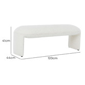 Temple &amp; Webster Leo Boucle Ottoman Bench