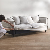 Temple &amp; Webster Removable Slipcover Set for Montauk 3 Seater Sofa