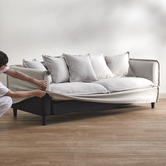 Temple &amp; Webster Removable Slipcover Set for Montauk 3 Seater Sofa