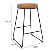 Temple &amp; Webster 65cm Eleanor Faux Leather Barstools