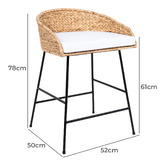 Temple &amp; Webster 61cm Grace Water Hyacinth Barstools