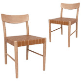 Temple &amp; Webster Samara Faux Leather Dining Chairs