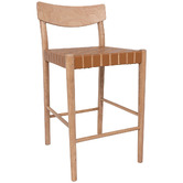 Temple &amp; Webster 65cm Samara Faux Leather Counter Stool