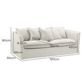 Temple &amp; Webster Montauk 3 Seater Slipcover Sofa