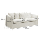 Temple &amp; Webster Montauk 3 Seater Slipcover Sofa