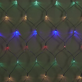 Temple &amp; Webster 250 Multi-Coloured LED Solar Net Fairy Lights