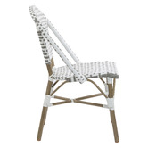 Temple & Webster Grey & White Paris PE Rattan Outdoor Cafe Dining Chairs