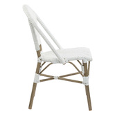 Temple & Webster White Paris PE Rattan Outdoor Cafe Dining Chairs