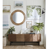 Temple &amp; Webster Tulum Round Rattan Mirror