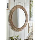 Temple &amp; Webster Tulum Round Rattan Mirror