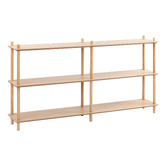 Temple &amp; Webster Natural Banjo 3 Tier Long Bookshelf