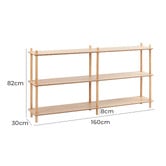 Temple &amp; Webster Banjo 3 Tier Long Bookshelf