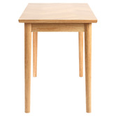 Temple &amp; Webster Dion Herringbone 2 Drawer Oak Wood Desk