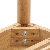 Temple &amp; Webster Dion Herringbone 2 Drawer Oak Wood Desk