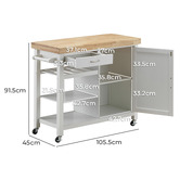 Temple &amp; Webster Madison Kitchen Storage Trolley