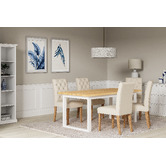Temple &amp; Webster White Hamptons Small Closed Bookshelf