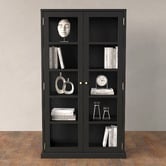 Temple &amp; Webster Black Bradford Glass Display Cabinet