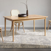 Temple &amp; Webster Dion Herringbone Oak Wood Dining Table