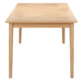 Temple &amp; Webster Dion Herringbone Oak Wood Dining Table