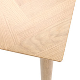 Temple &amp; Webster Dion Herringbone Oak Wood Dining Table