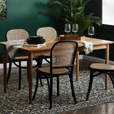 Temple &amp; Webster Dion Herringbone Oak Wood Dining Table
