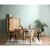 Temple &amp; Webster Dion Herringbone Oak Wood Dining Table