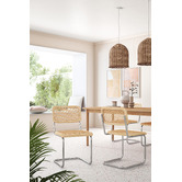 Temple &amp; Webster Dion Herringbone Oak Wood Dining Table