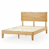 Temple &amp; Webster Natural Beckham Wooden Queen Bed