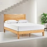 Temple &amp; Webster Natural Beckham Wooden Queen Bed