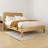 Temple &amp; Webster Natural Beckham Wooden Queen Bed