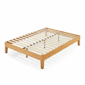 Temple &amp; Webster Natural Beckham Premium Wooden Bed Base