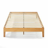 Temple &amp; Webster Natural Beckham Premium Wooden Bed Base