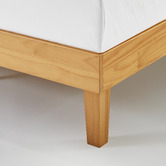 Temple &amp; Webster Natural Beckham Premium Wooden Bed Base