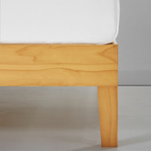 Temple &amp; Webster Natural Beckham Premium Wooden Bed Base