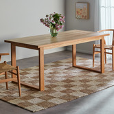 Temple &amp; Webster Oak Ski-Leg Dining Table