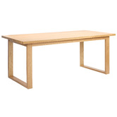 Temple &amp; Webster Oak Ski-Leg Dining Table