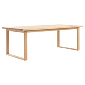 Temple &amp; Webster Oak Ski-Leg Dining Table