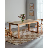 Temple &amp; Webster Oak Ski-Leg Dining Table