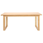 Temple &amp; Webster Oak Ski-Leg Dining Table