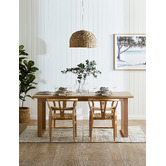 Temple &amp; Webster Oak Ski-Leg Dining Table