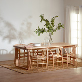 Temple &amp; Webster Oak Ski-Leg Dining Table