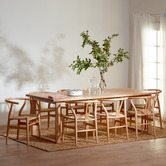 Temple &amp; Webster Oak Ski-Leg Dining Table