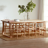 Temple &amp; Webster Oak Ski-Leg Dining Table