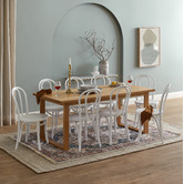 Temple &amp; Webster Oak Ski-Leg Dining Table