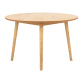 Temple &amp; Webster Dion Herringbone Oak Wood Round Dining Table