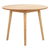 Temple &amp; Webster Dion Herringbone Oak Wood Round Dining Table
