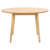 Temple &amp; Webster Dion Herringbone Oak Wood Round Dining Table